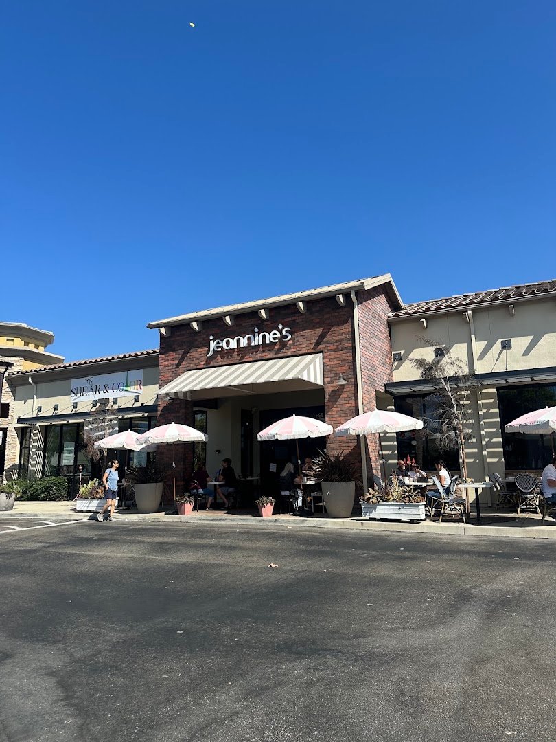 Storefront of Jeannine's Restaurant & Bakery, specialty coffee shop in Santa Barbara