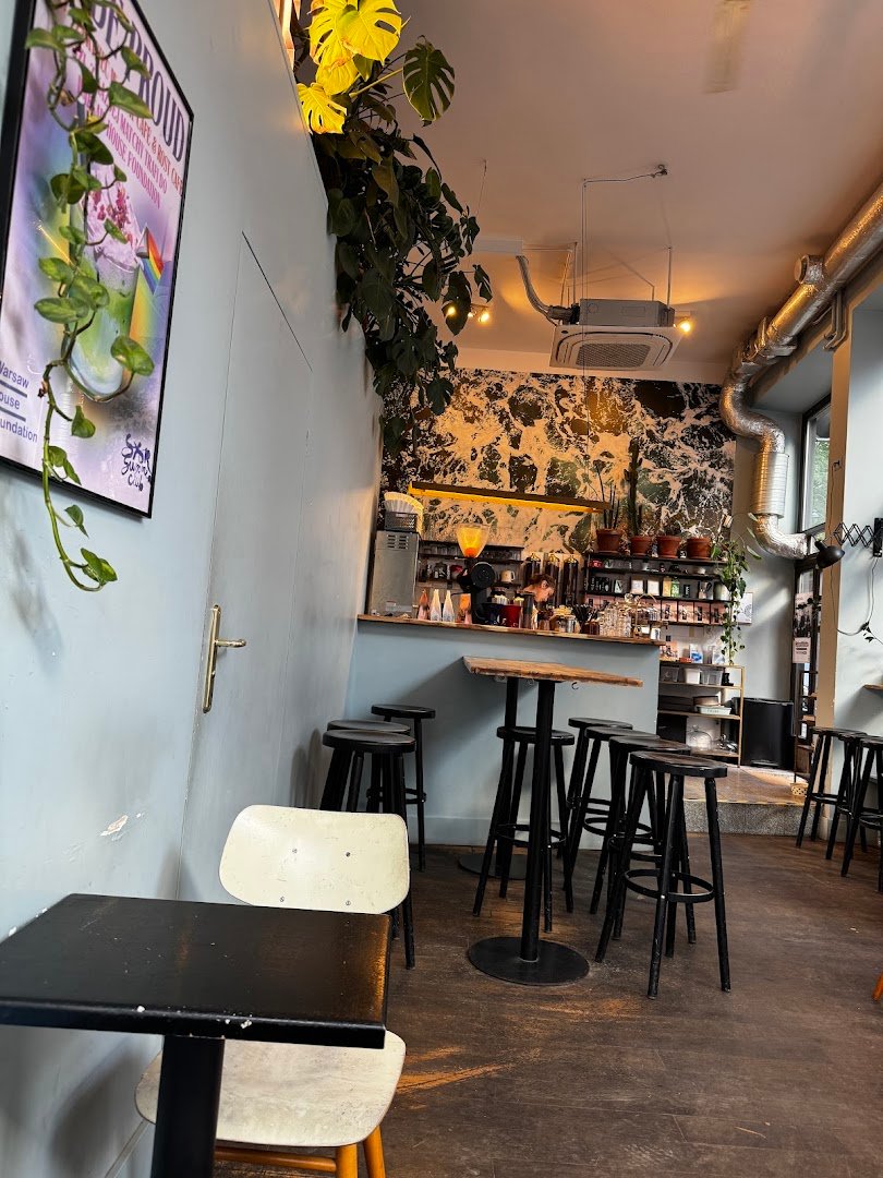 Interior of STOR Café, specialty coffee shop in Warsaw