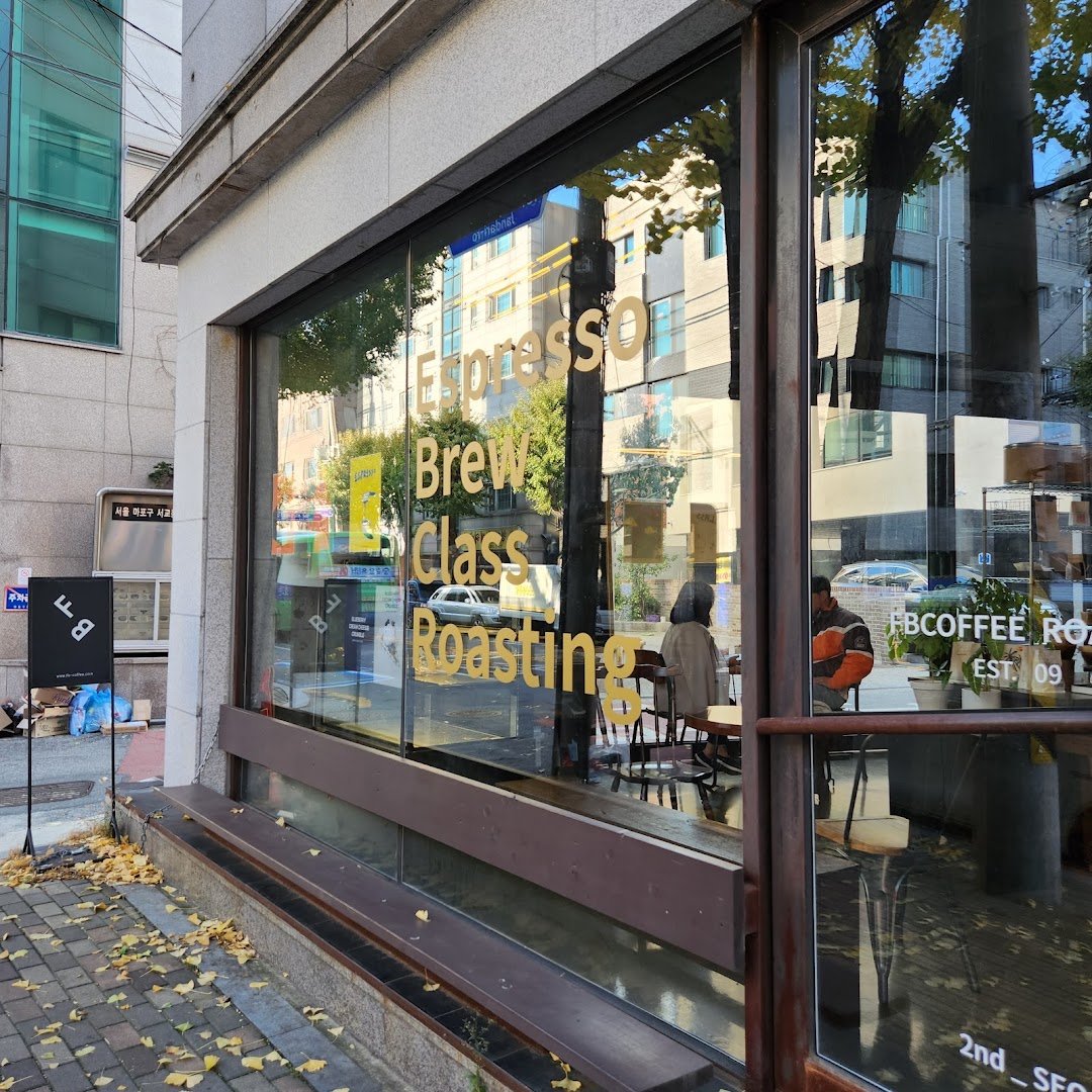 Storefront of FB Coffee Roasters, specialty coffee shop in Seoul