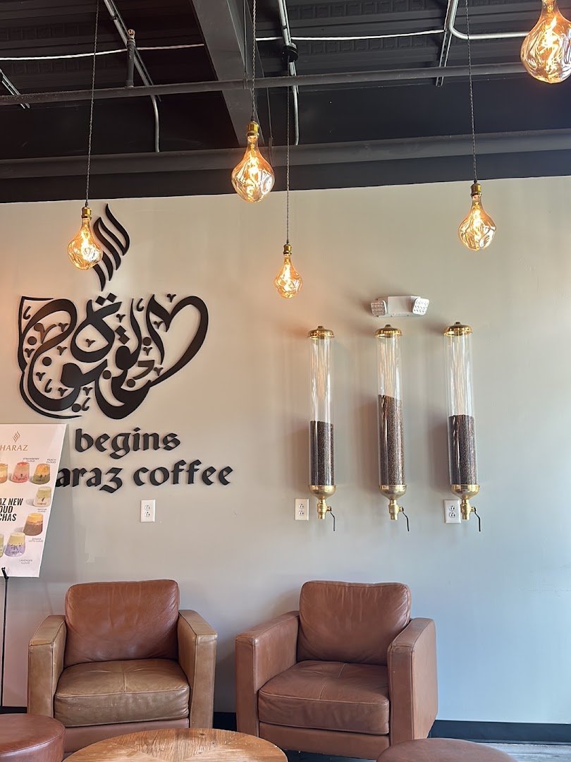 Interior of Haraz Coffee House, specialty coffee shop in Charlotte