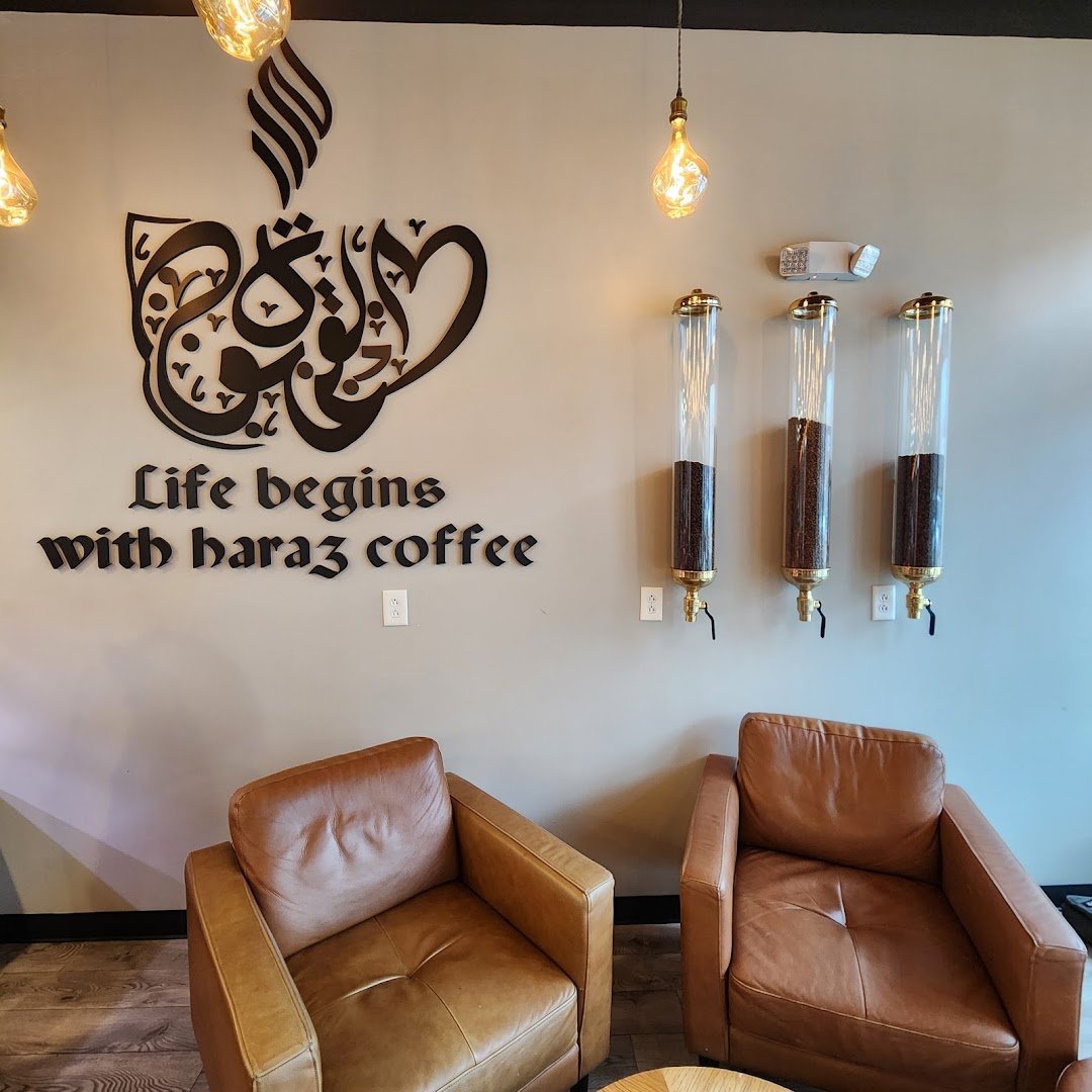 Interior of Haraz Coffee House, specialty coffee shop in Charlotte