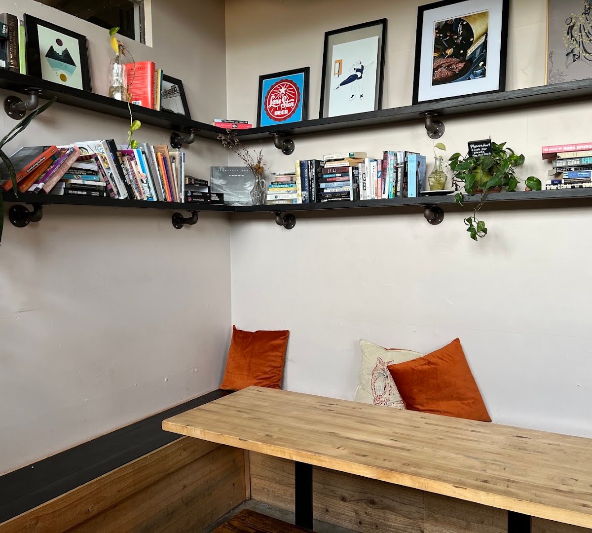 Interior of Mural Roasters, specialty coffee shop in San Antonio