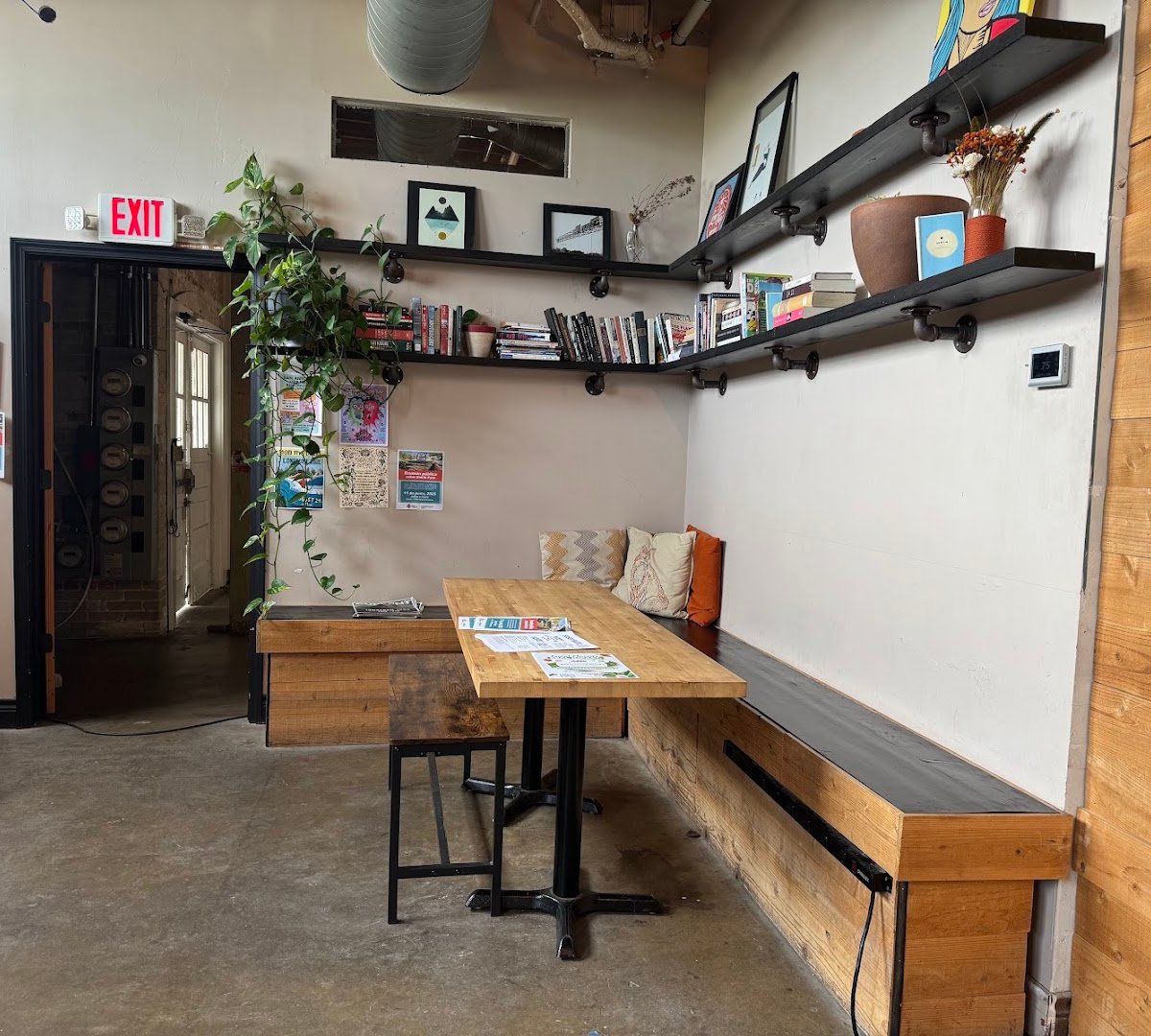Interior of Mural Roasters, specialty coffee shop in San Antonio