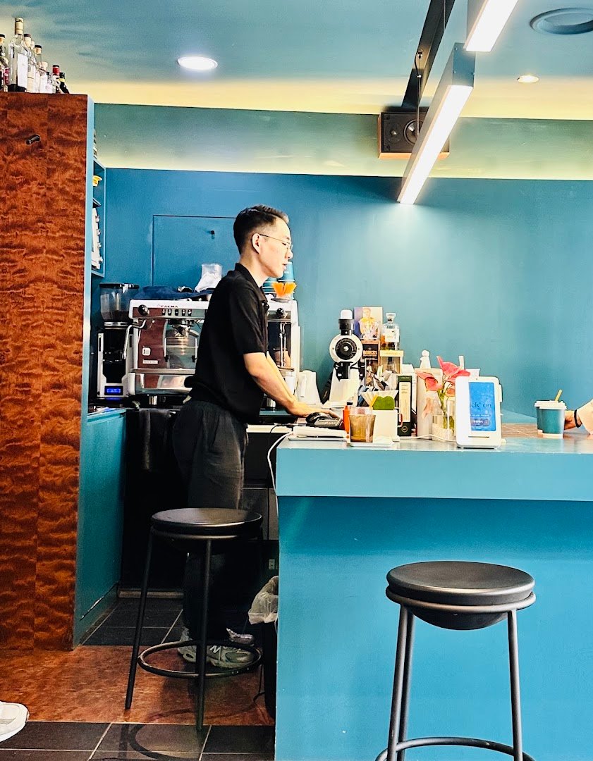 Interior of Flick On Coffee, specialty coffee shop in Seoul