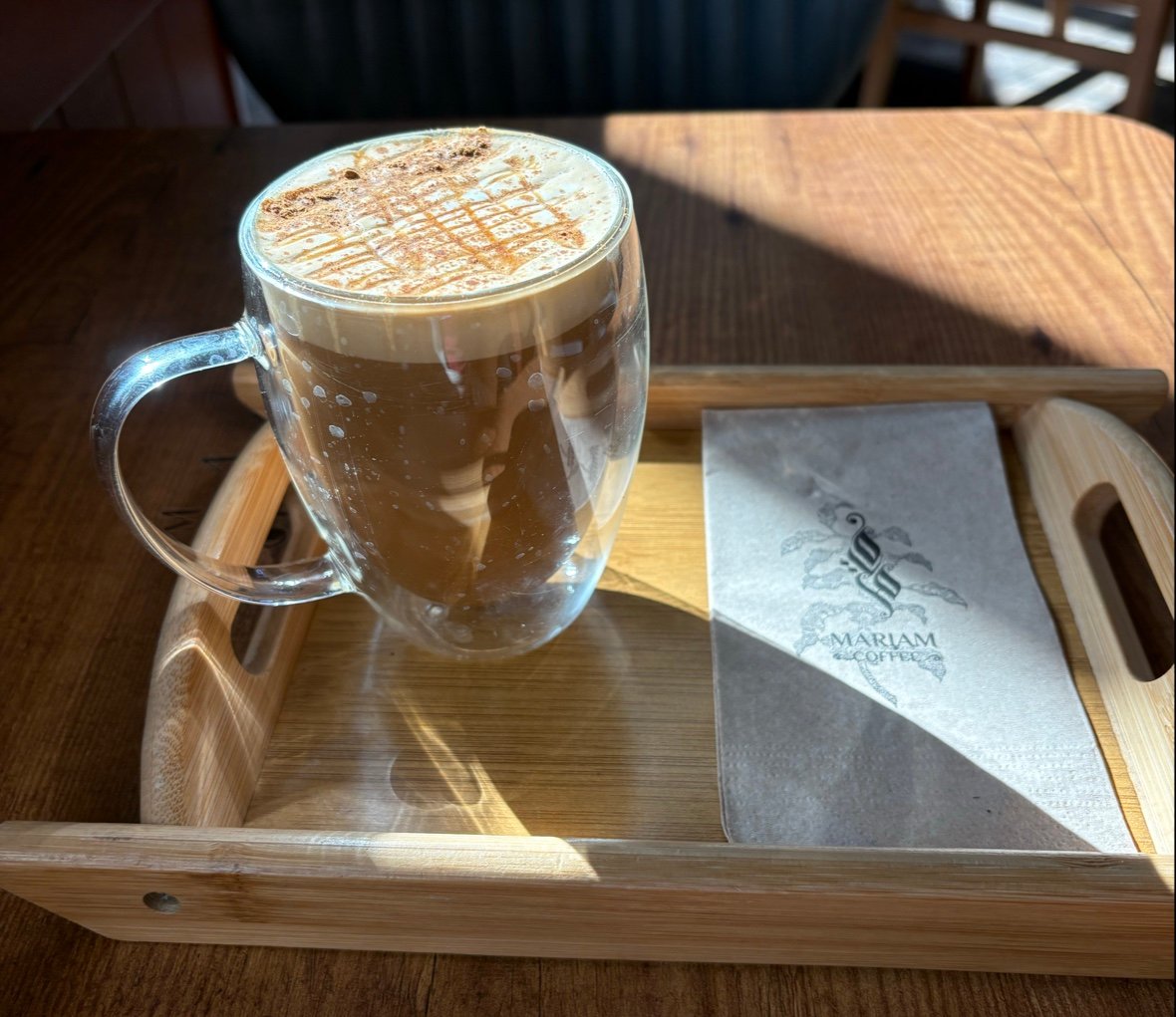 Coffee at Mariam Coffee, specialty coffee shop in Indianapolis