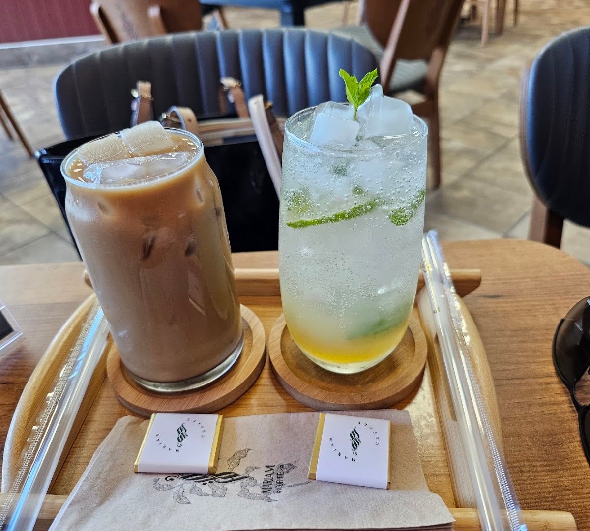 Coffee at Mariam Coffee, specialty coffee shop in Indianapolis