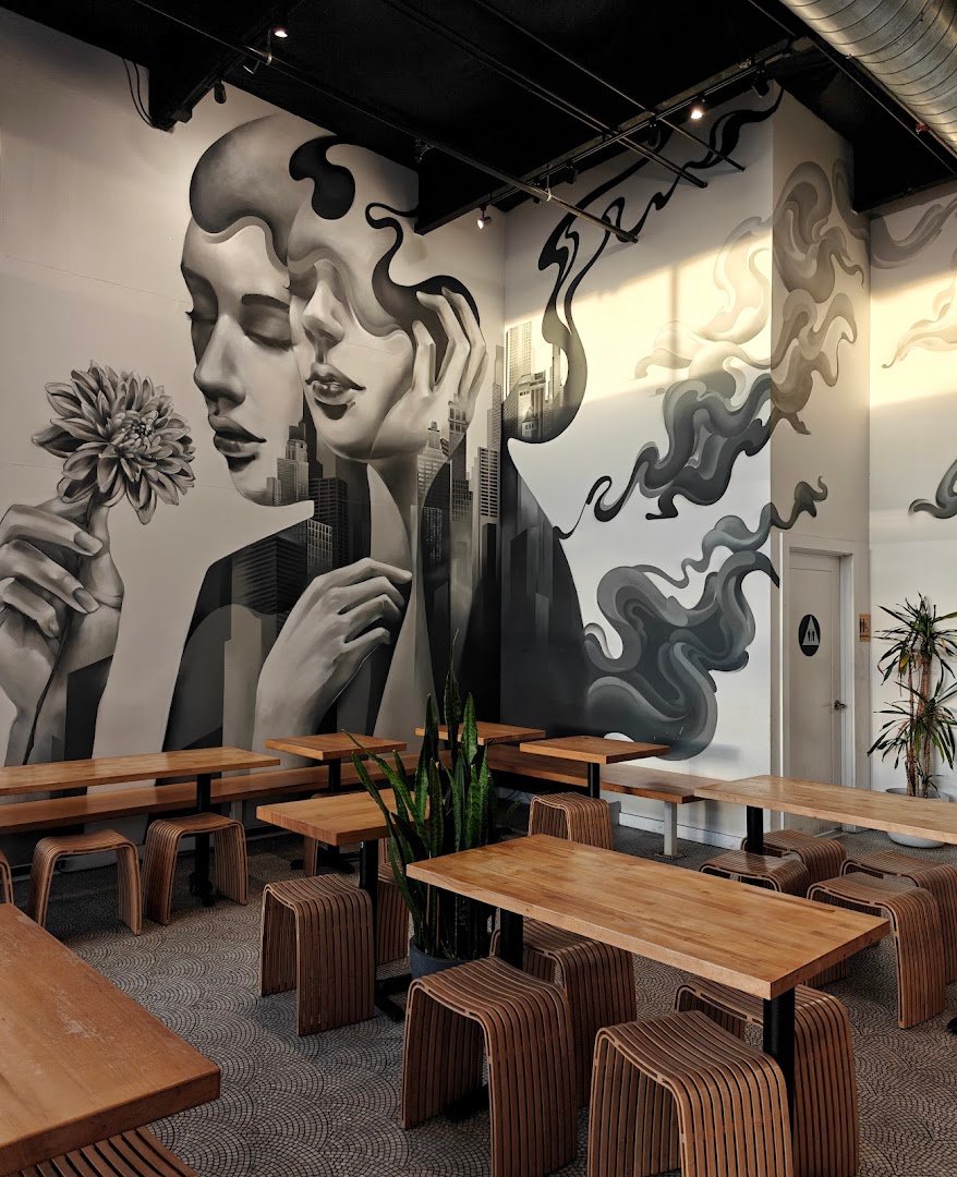Interior of 18 Grams Coffee Roasters, specialty coffee shop in Sacramento