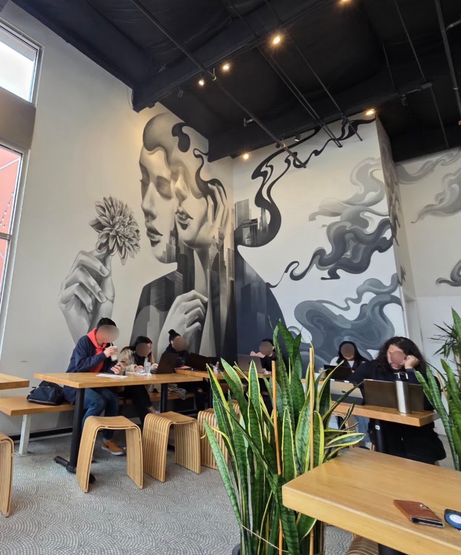 Interior of 18 Grams Coffee Roasters, specialty coffee shop in Sacramento