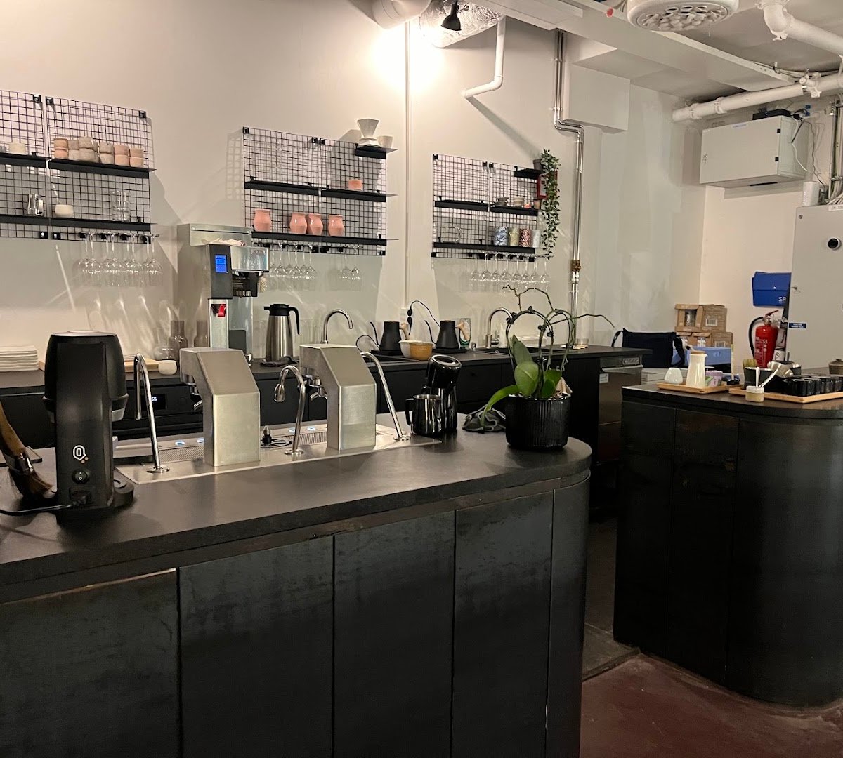Interior of ONE DAY Coffee & Wine, specialty coffee shop in Helsinki