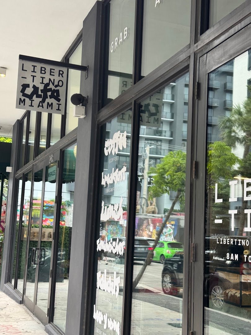 Storefront of Libertino Cafe, specialty coffee shop in Miami