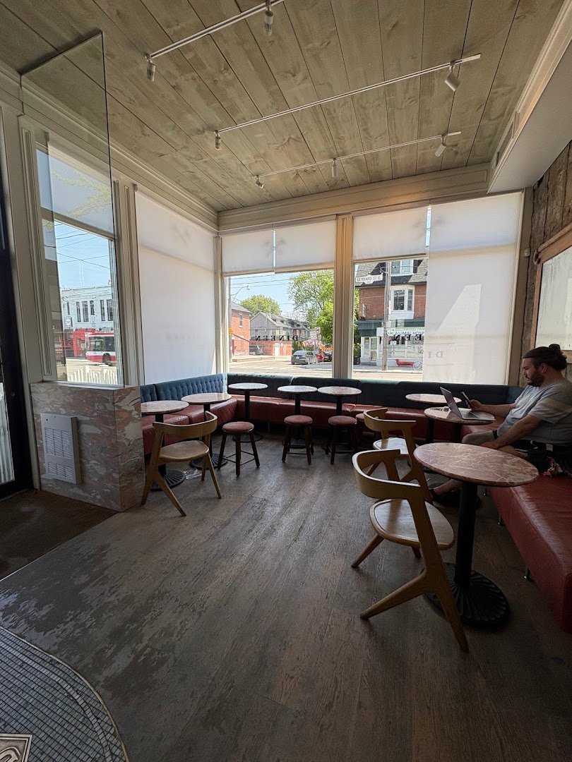 Interior of Dineen Outpost, specialty coffee shop in Toronto