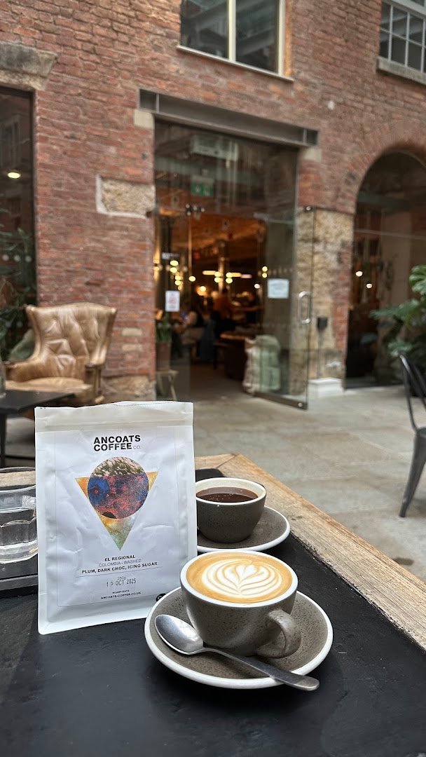 Coffee at Ancoats Coffee Co., specialty coffee shop in Manchester