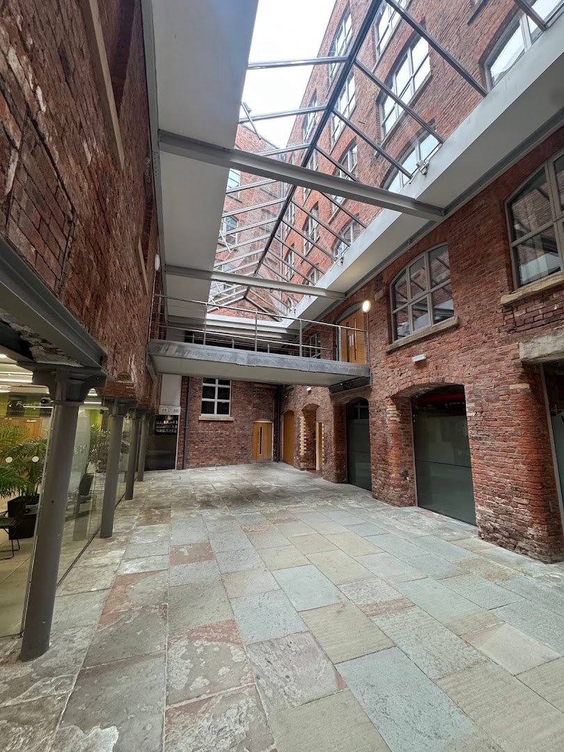 Interior of Ancoats Coffee Co., specialty coffee shop in Manchester