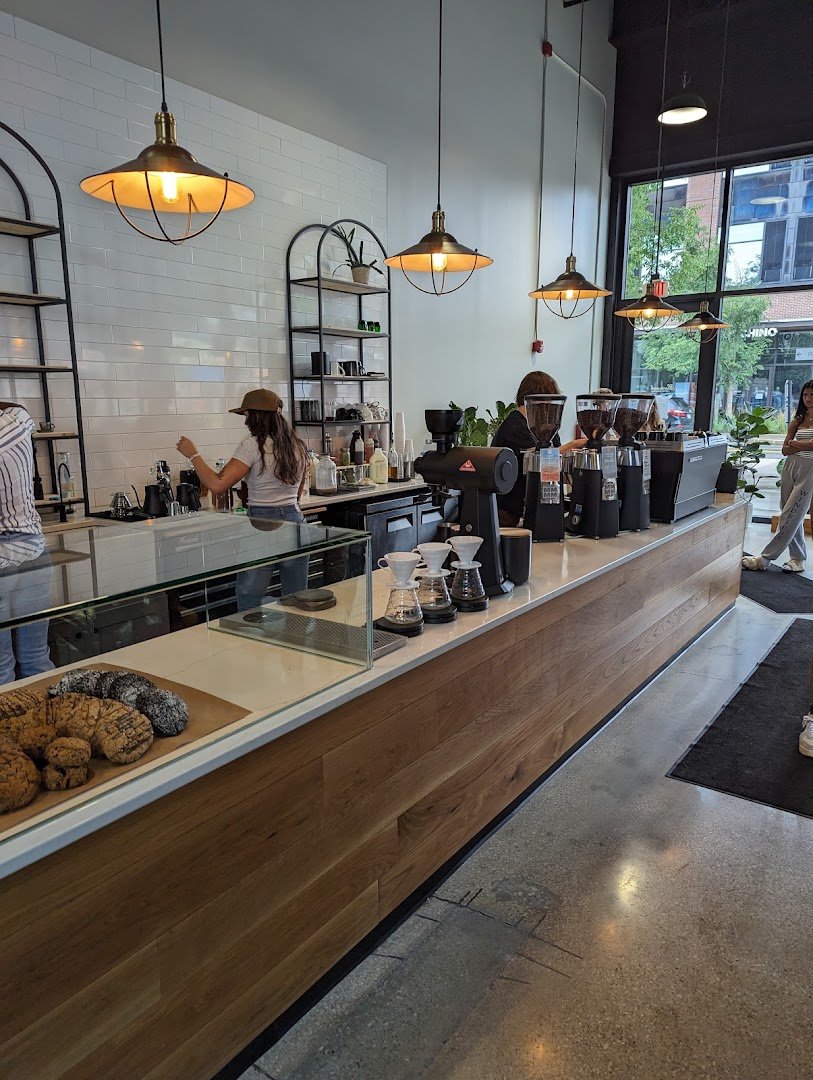 Interior of Heartwood Coffee Roasters, specialty coffee shop in Cleveland