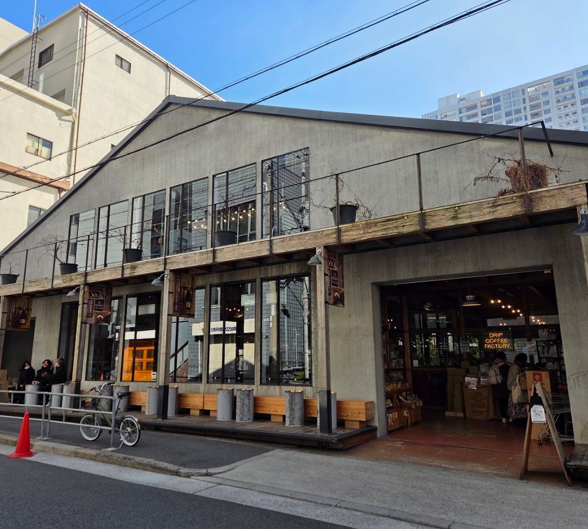 Storefront of Takamura Wine & Coffee Roasters, specialty coffee shop in Osaka
