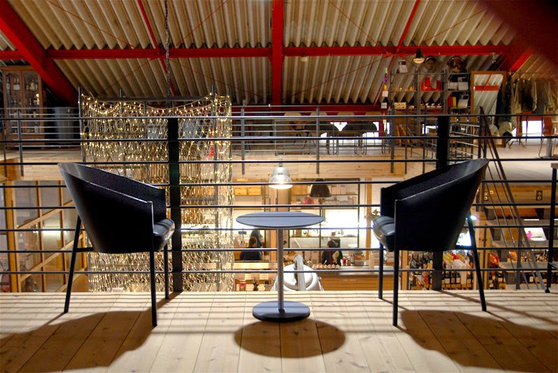 Interior of Takamura Wine & Coffee Roasters, specialty coffee shop in Osaka