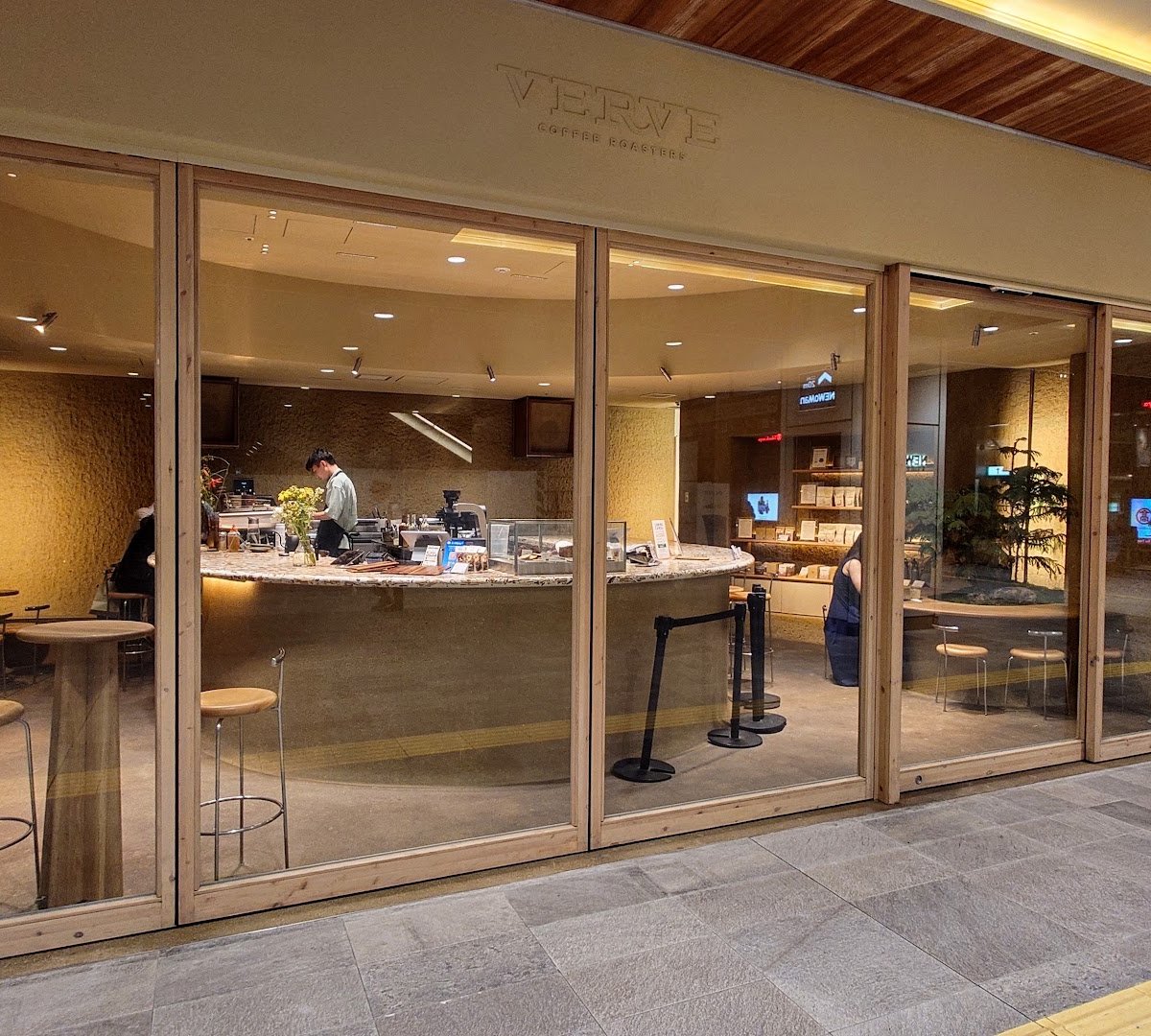 Storefront of Verve Coffee Roasters NEWoMan Shinjuku Store, specialty coffee shop in Tokyo
