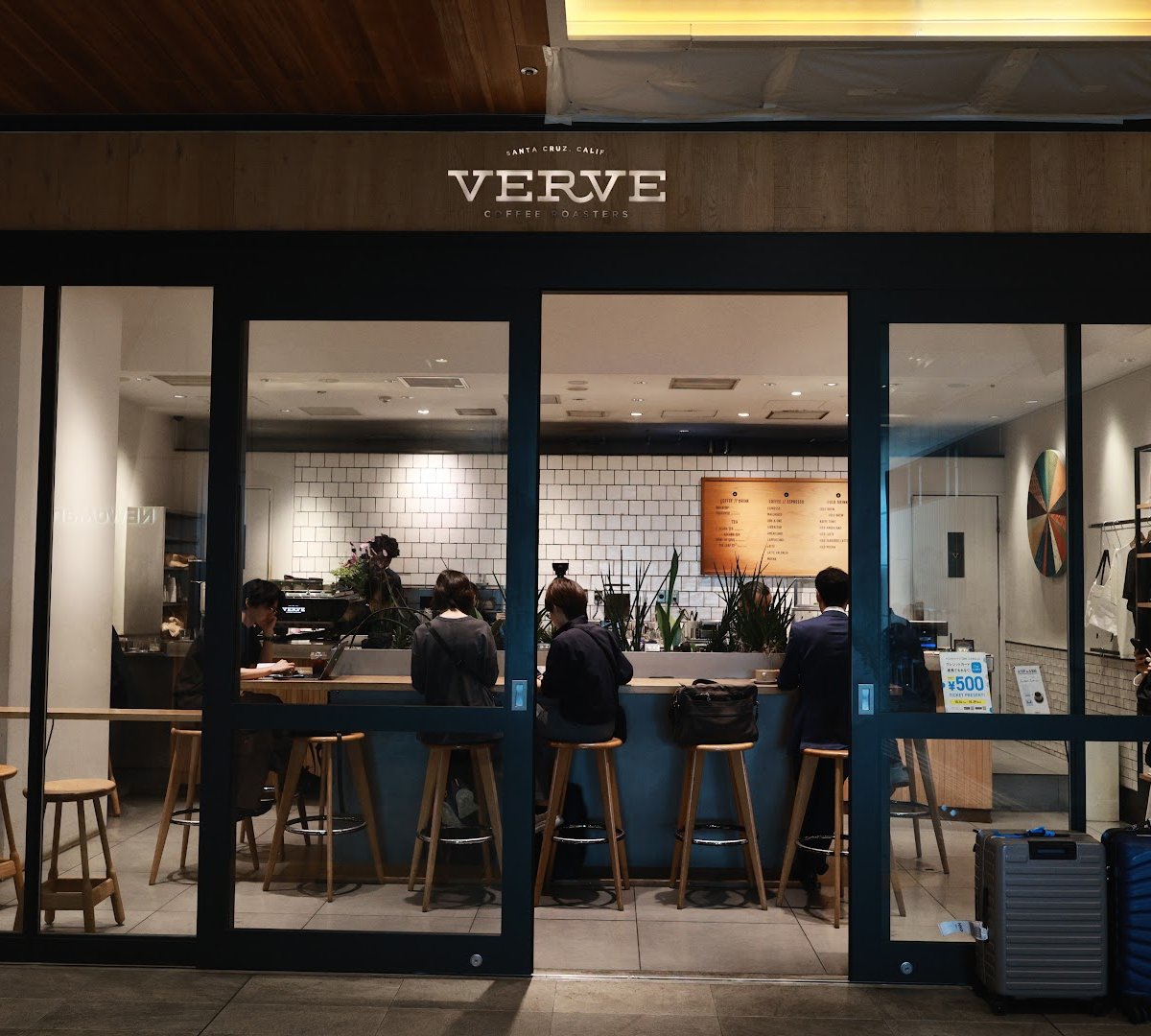 Storefront of Verve Coffee Roasters NEWoMan Shinjuku Store, specialty coffee shop in Tokyo