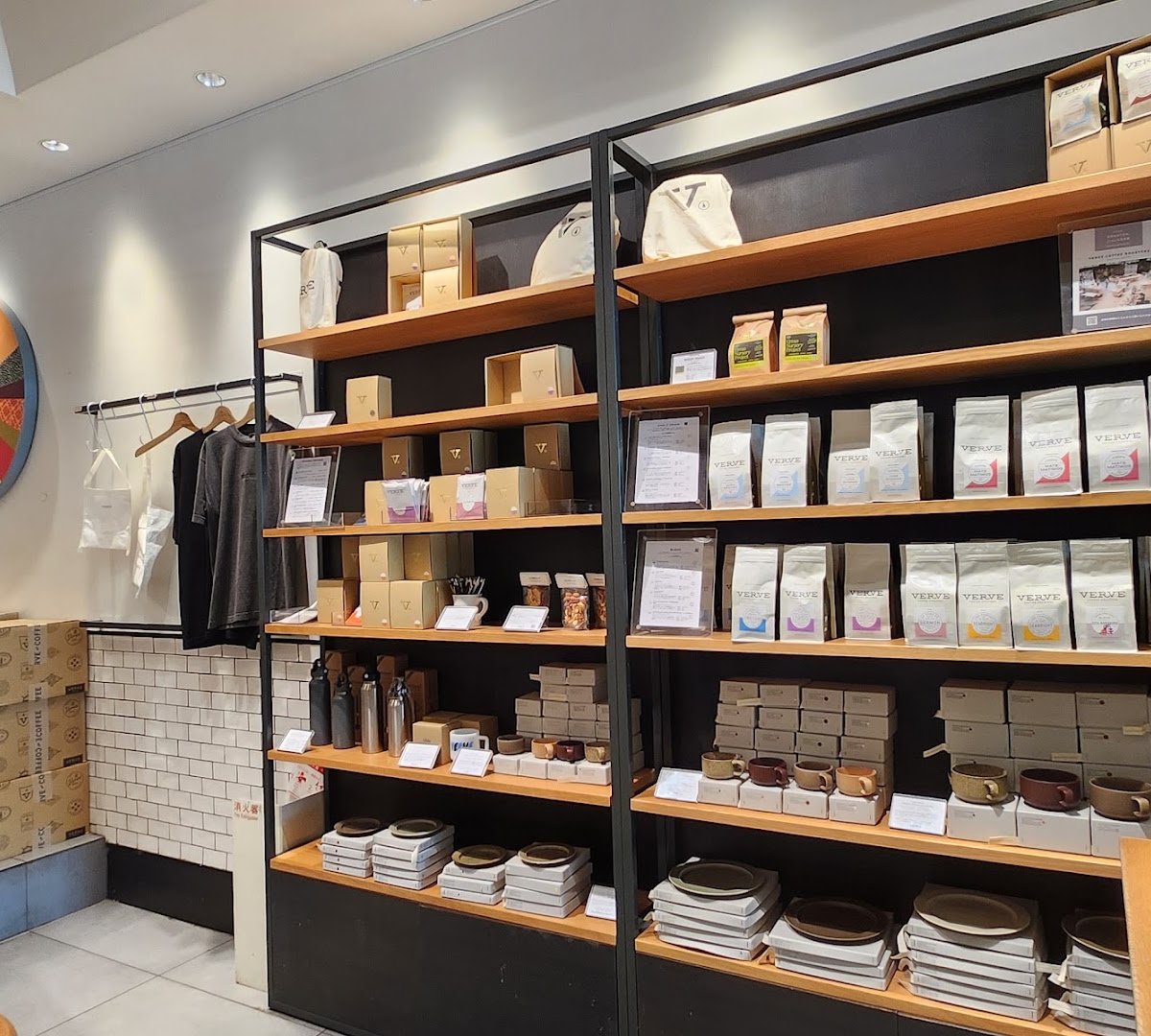 Interior of Verve Coffee Roasters NEWoMan Shinjuku Store, specialty coffee shop in Tokyo