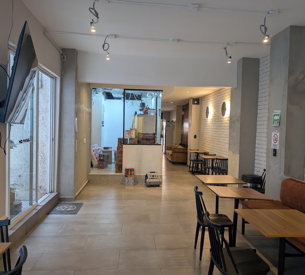 Interior of Rutas Café Ciclista, specialty coffee shop in Mexico City