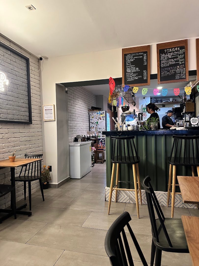 Interior of Rutas Café Ciclista, specialty coffee shop in Mexico City
