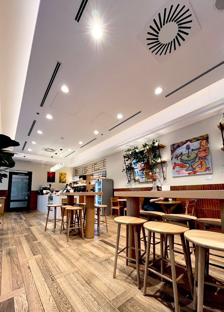 Interior of Elias Coffee Shop, specialty coffee shop in Prague