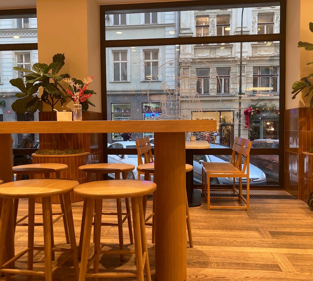 Interior of Elias Coffee Shop, specialty coffee shop in Prague