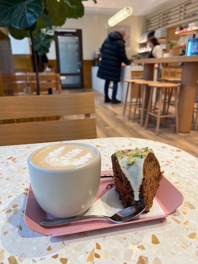 Coffee at Elias Coffee Shop, specialty coffee shop in Prague