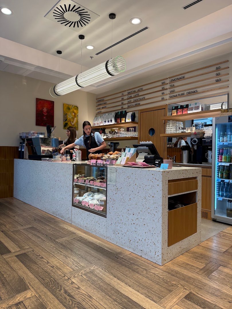 Interior of Elias Coffee Shop, specialty coffee shop in Prague