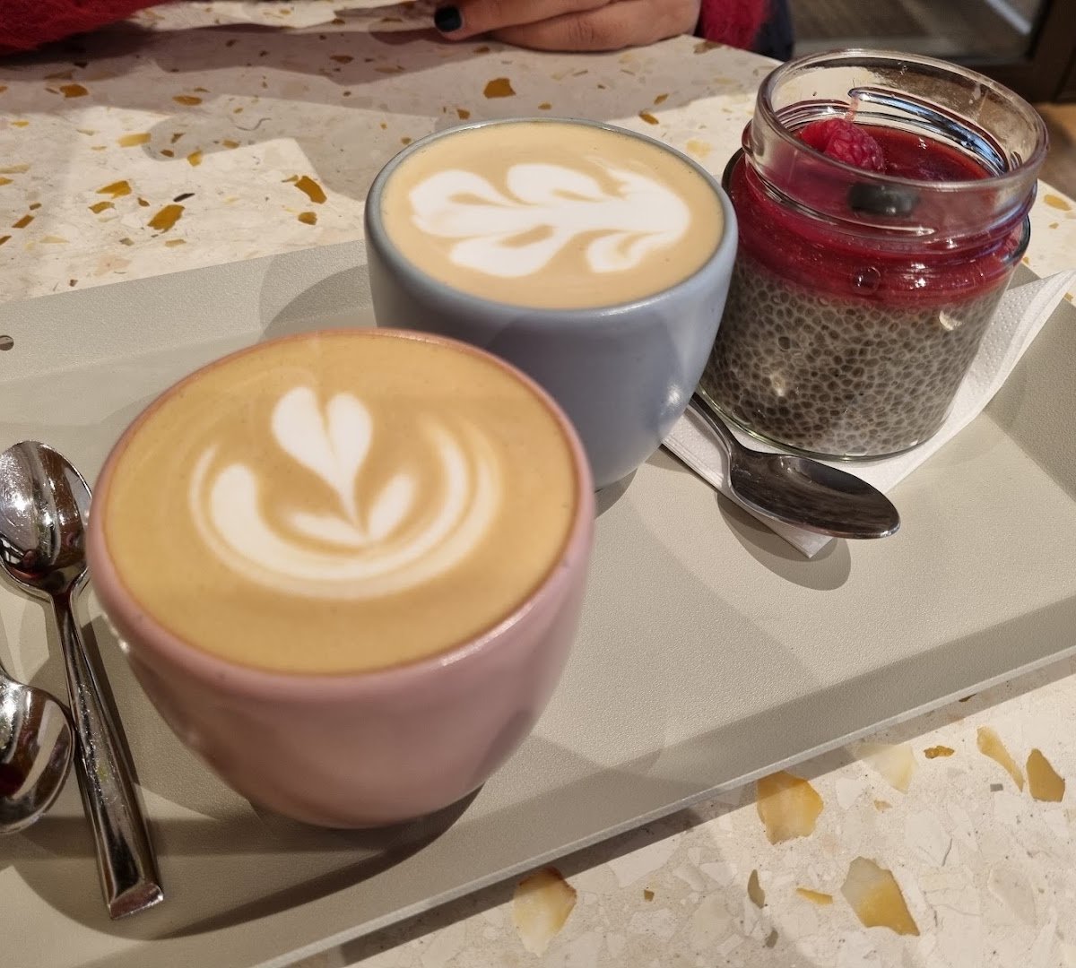 Coffee at Elias Coffee Shop, specialty coffee shop in Prague