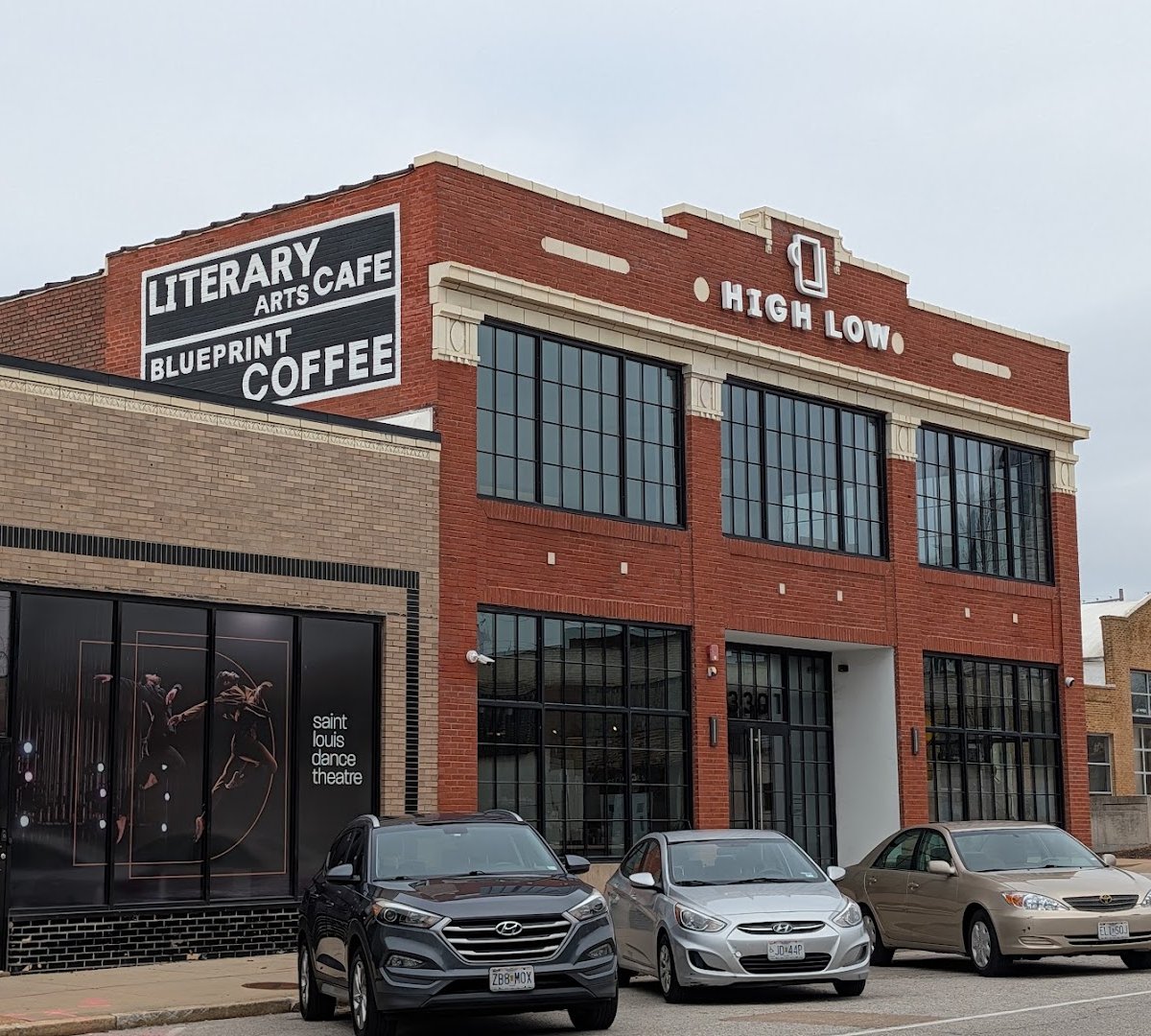 Storefront of Blueprint Coffee - Washington Ave, specialty coffee shop in St. Louis