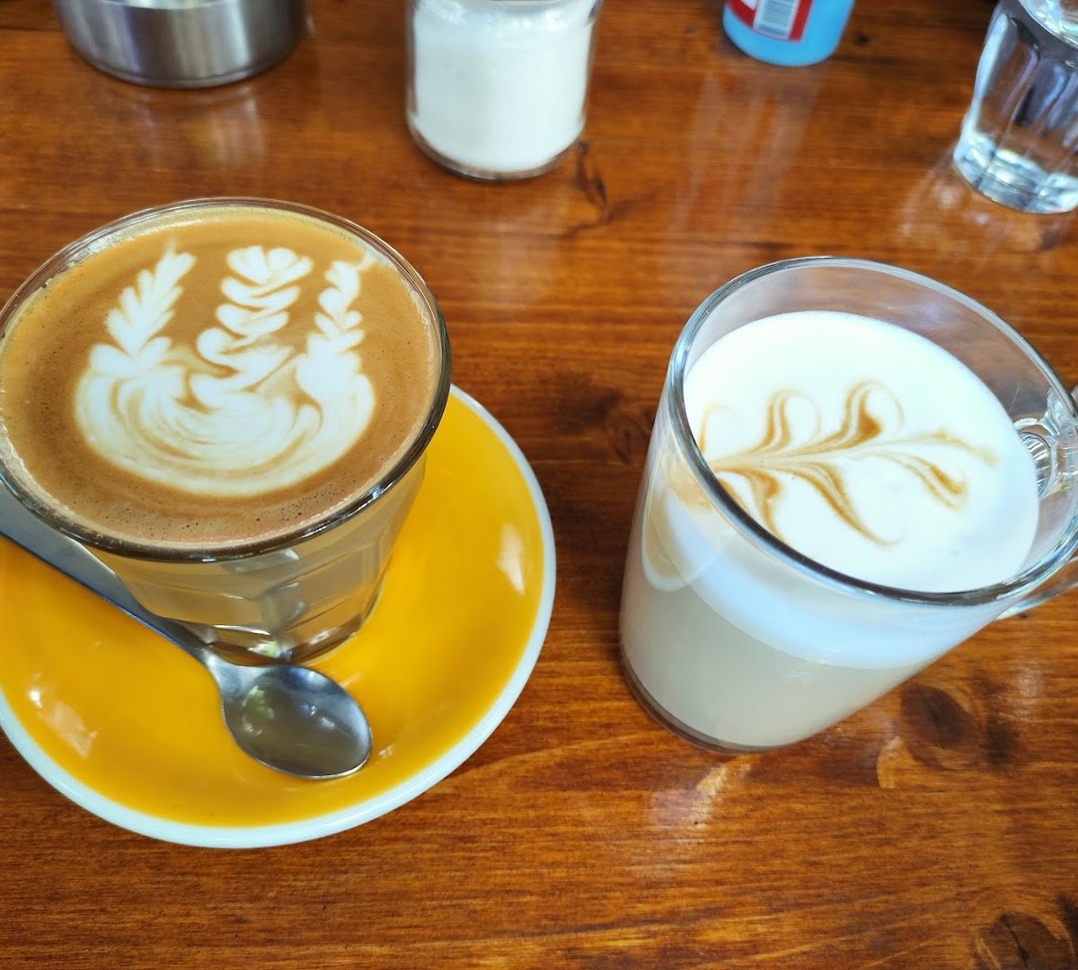 Coffee at Qahwa, specialty coffee shop in Athens