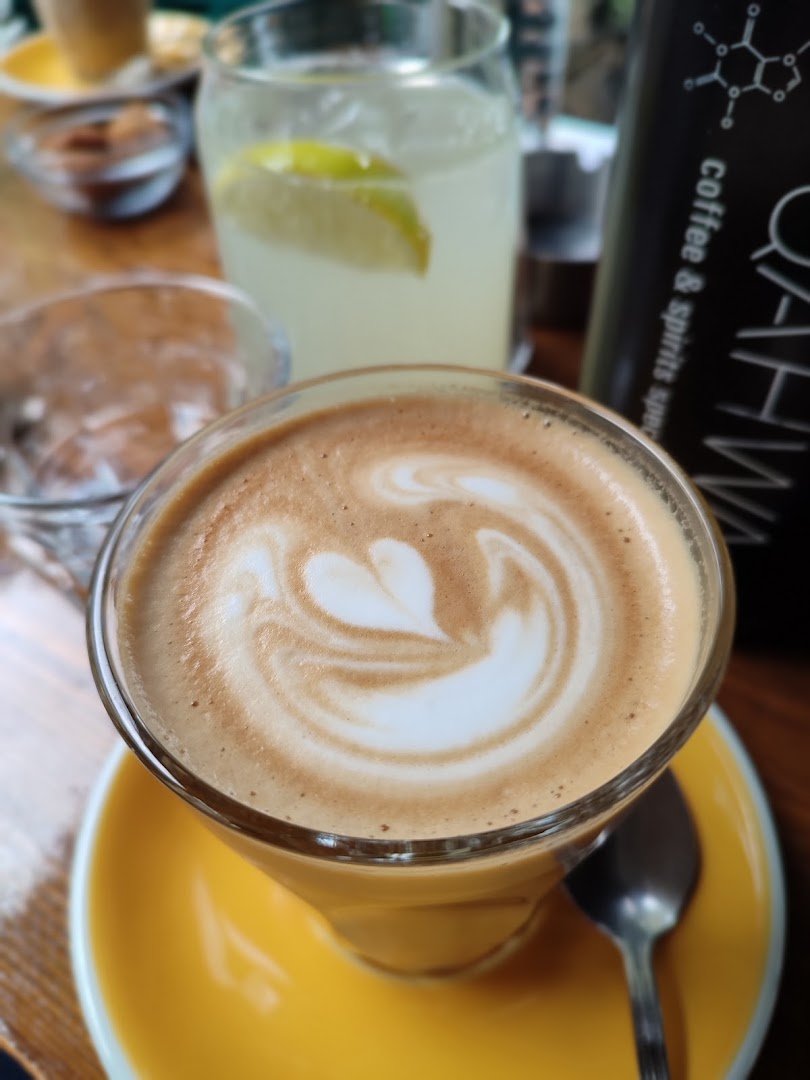 Coffee at Qahwa, specialty coffee shop in Athens