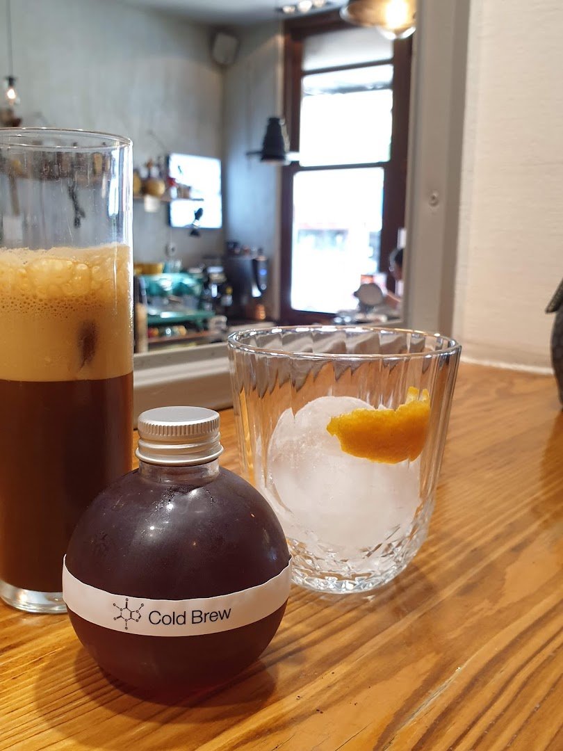Coffee at Qahwa, specialty coffee shop in Athens