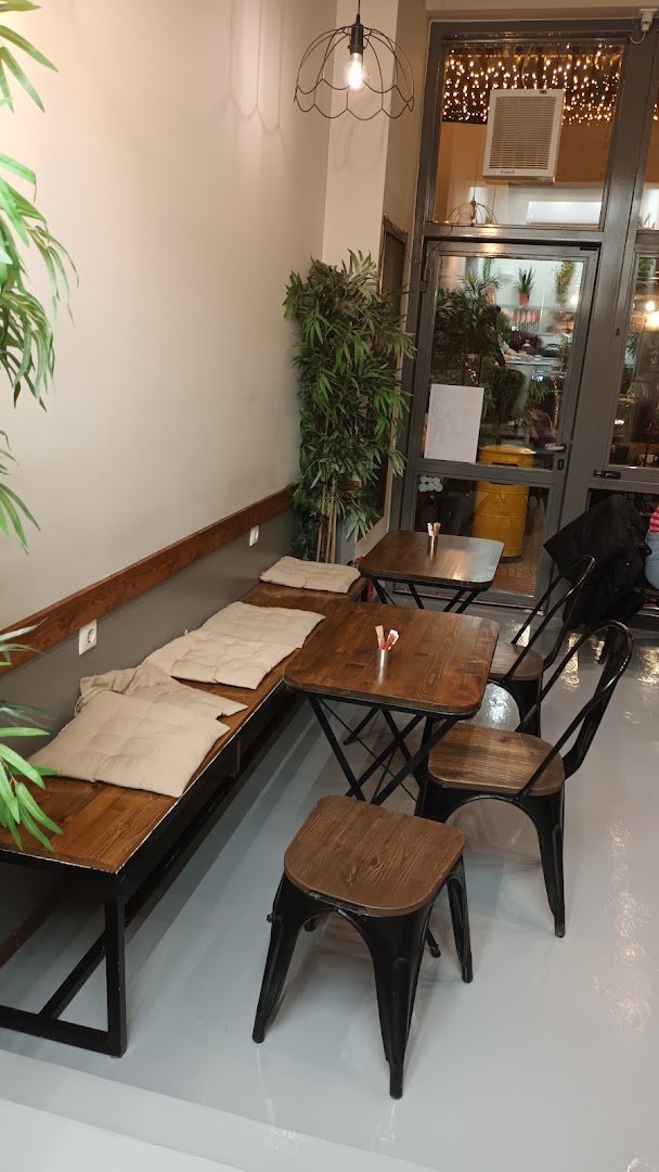 Interior of Qahwa, specialty coffee shop in Athens