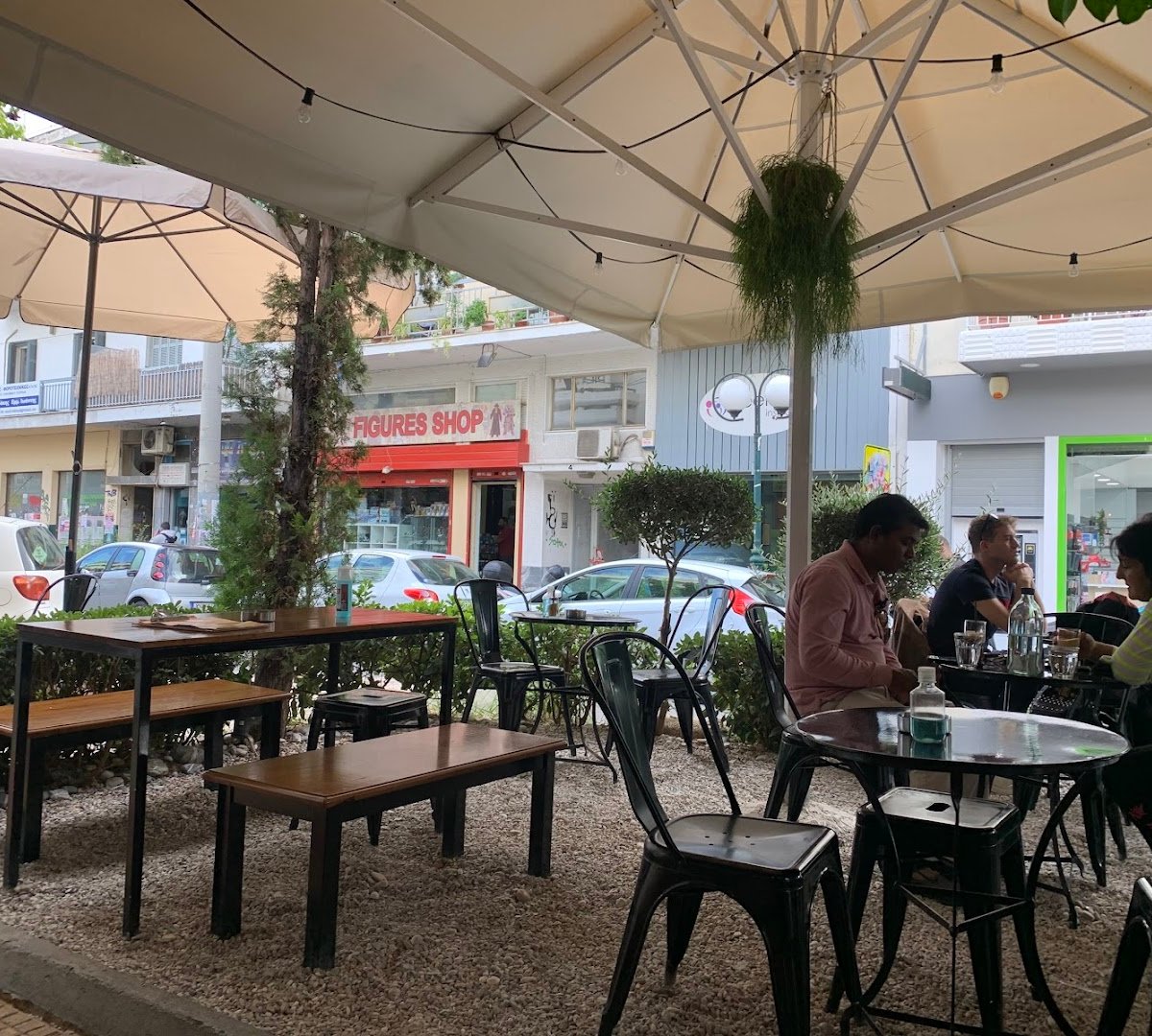Storefront of Qahwa, specialty coffee shop in Athens