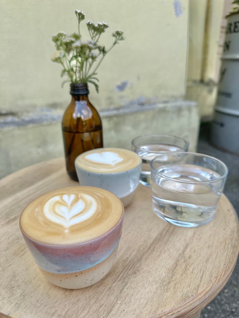 Coffee at Industra Coffee Praha Nusle, specialty coffee shop in Prague