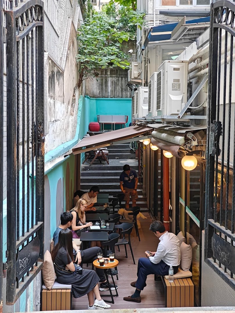 Storefront of Hazel & Hershey Coffee Roasters, specialty coffee shop in Hong Kong