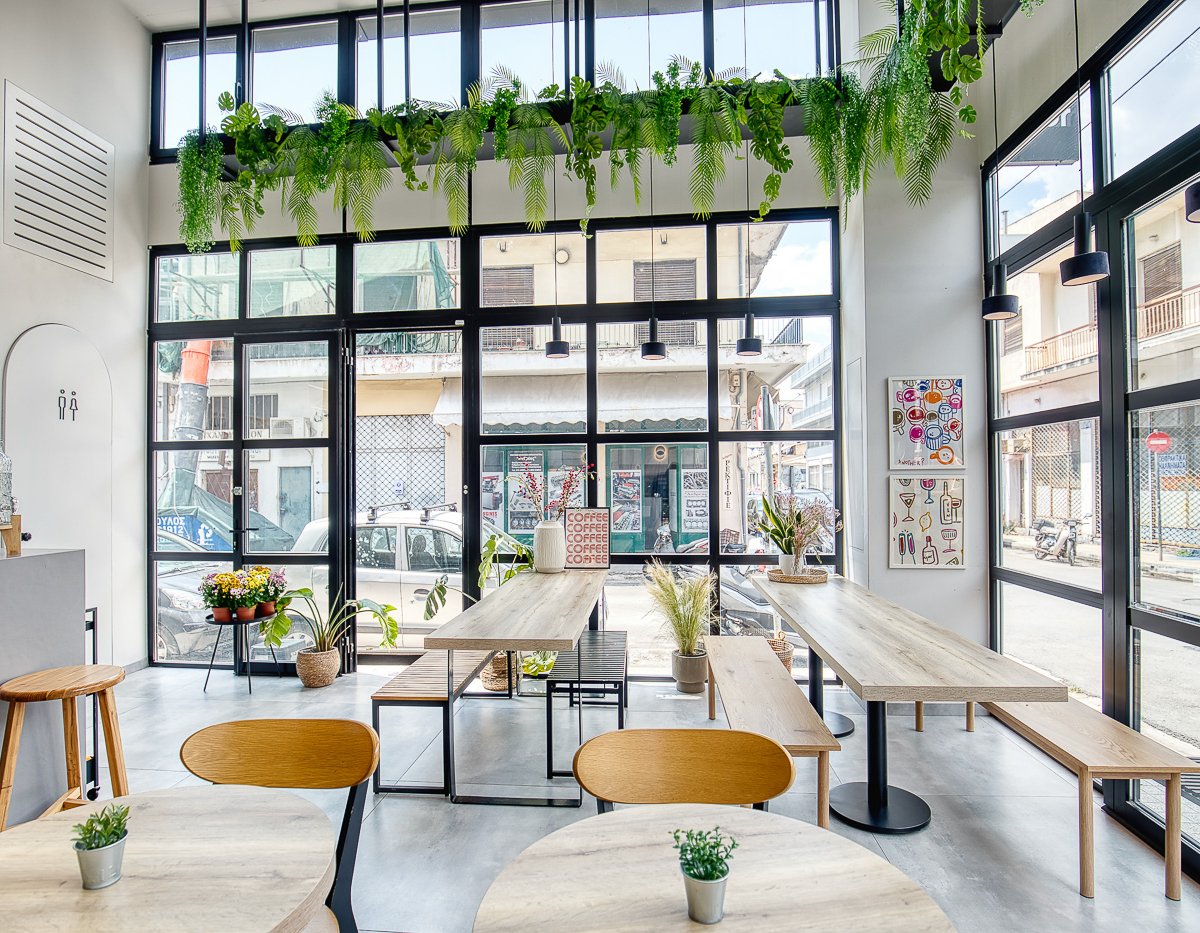 Interior of Mour Athens, specialty coffee shop in Athens