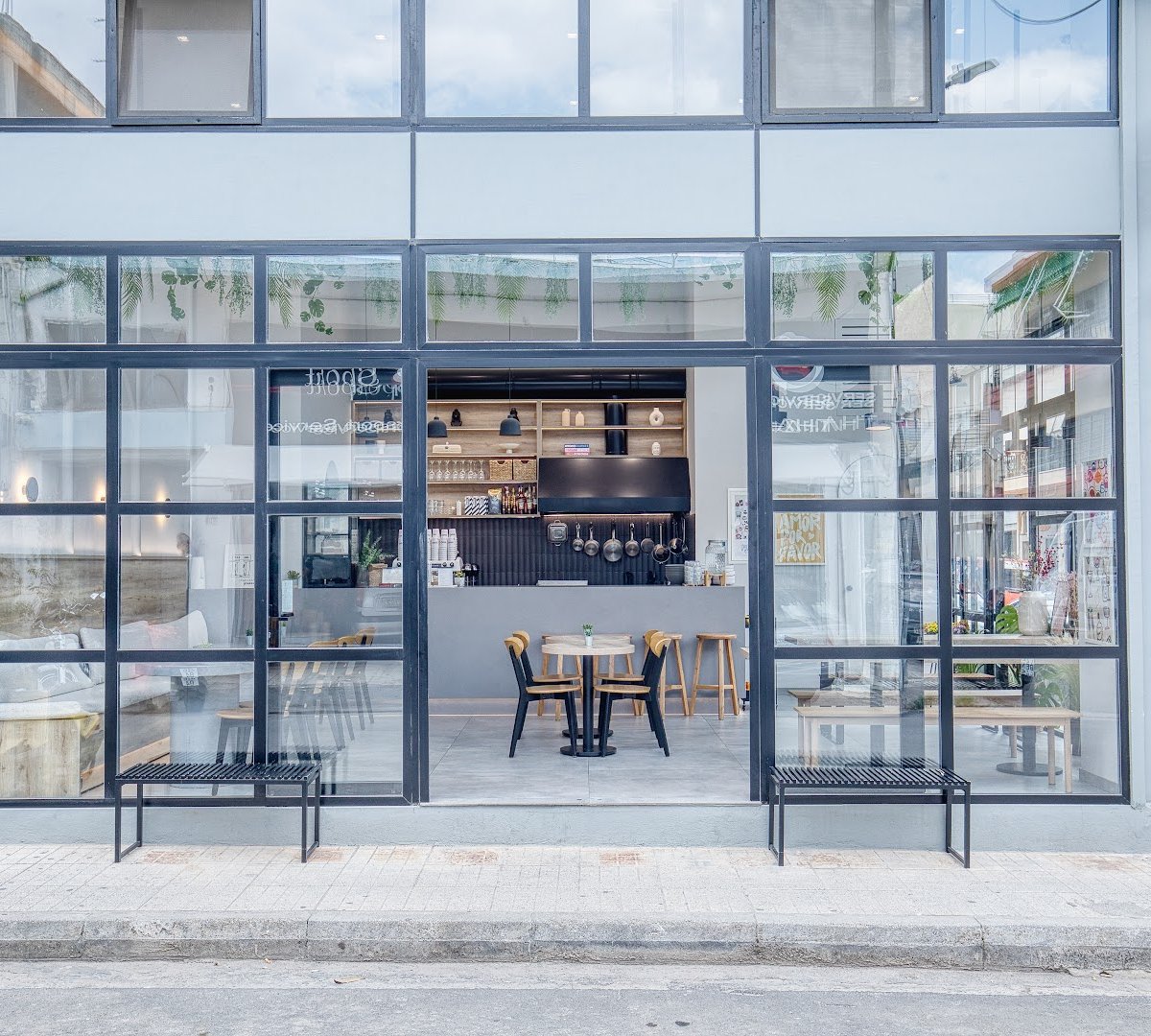 Storefront of Mour Athens, specialty coffee shop in Athens