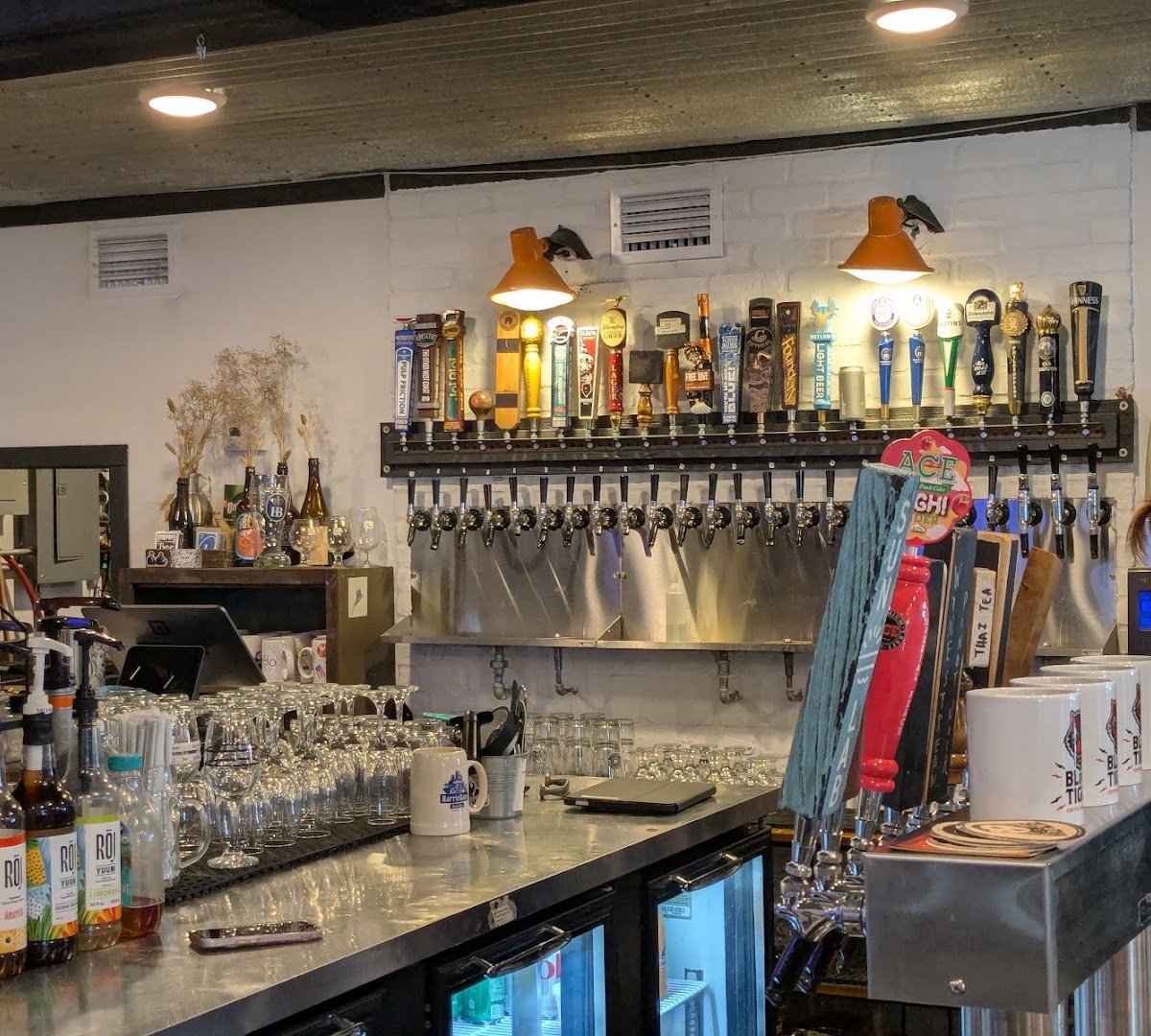Interior of Blind Tiger Coffee Roasters, specialty coffee shop in Tampa-St. Petersburg