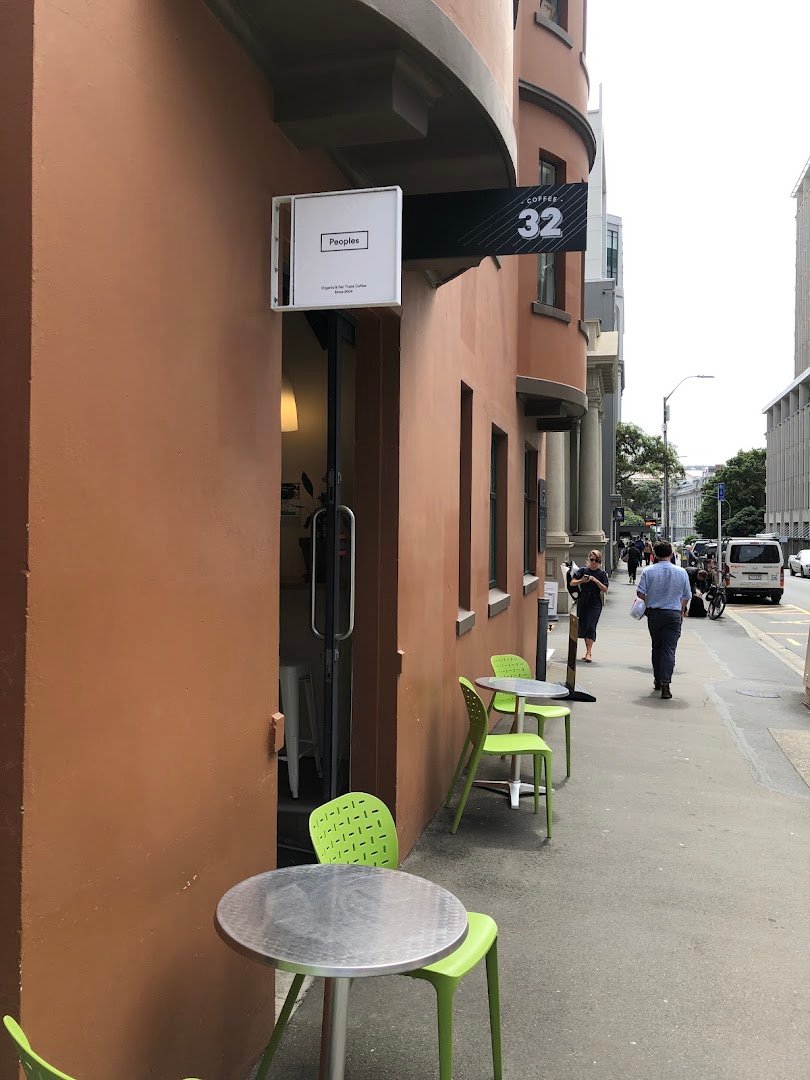 Storefront of Coffee 32, specialty coffee shop in Wellington