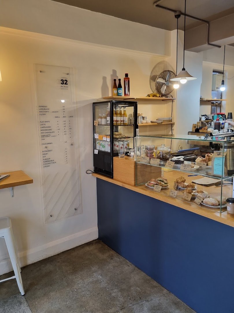 Interior of Coffee 32, specialty coffee shop in Wellington