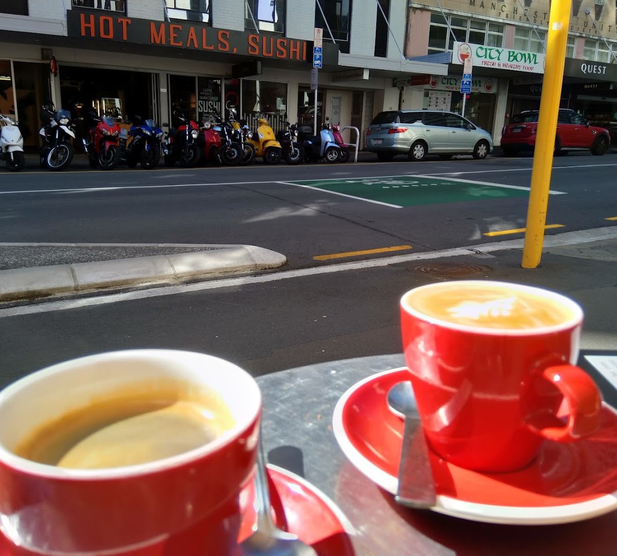 Coffee at Coffee 32, specialty coffee shop in Wellington