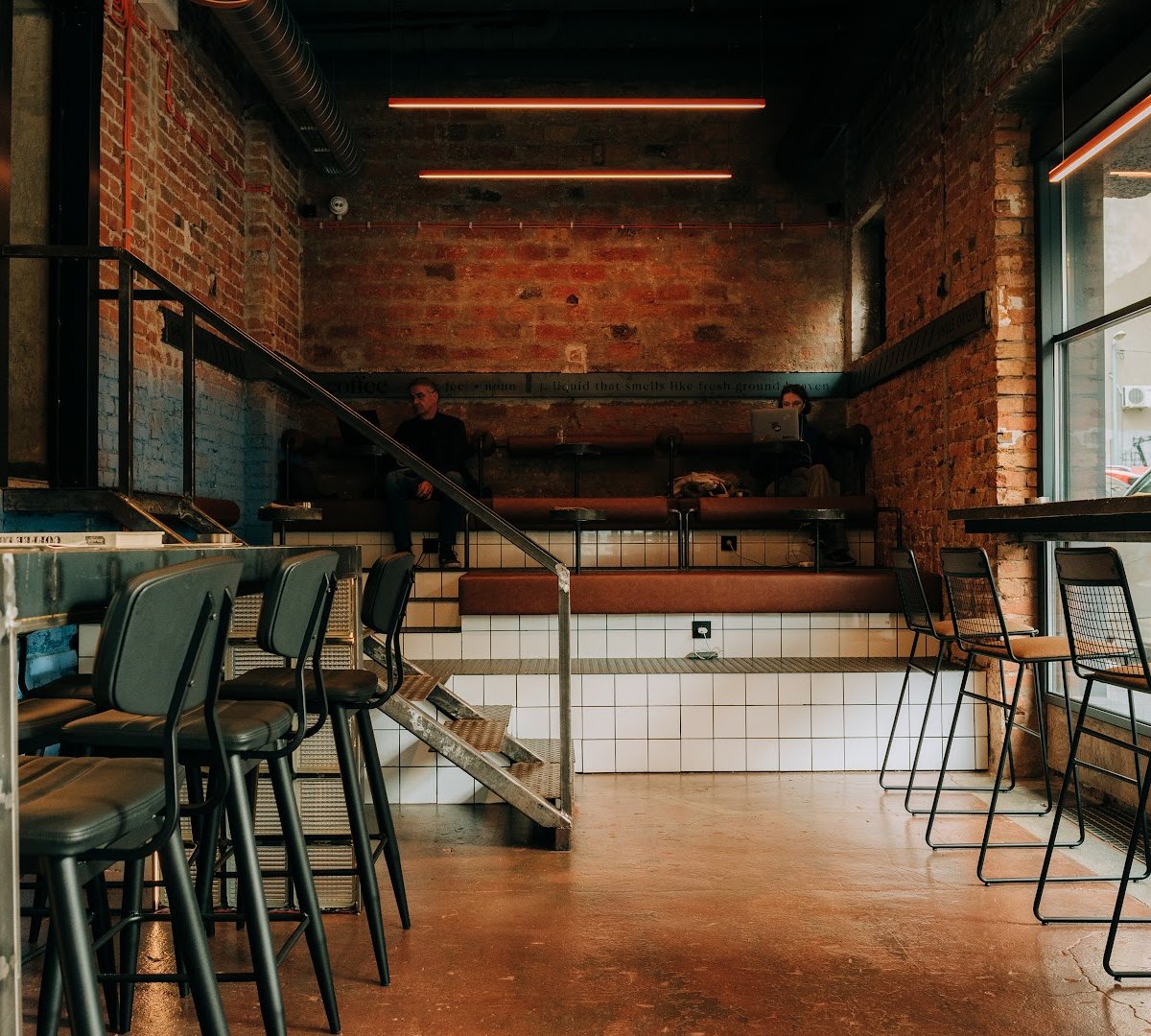 Interior of Single Origin, specialty coffee shop in Belgrade