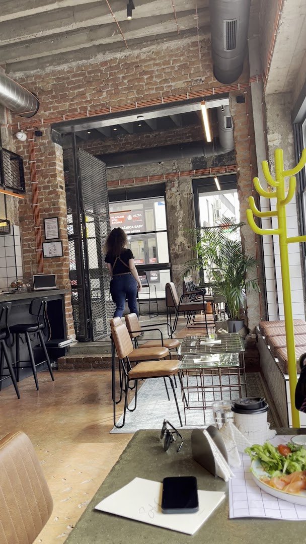Interior of Single Origin, specialty coffee shop in Belgrade