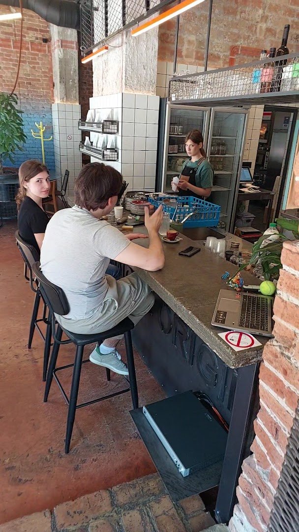 Interior of Single Origin, specialty coffee shop in Belgrade