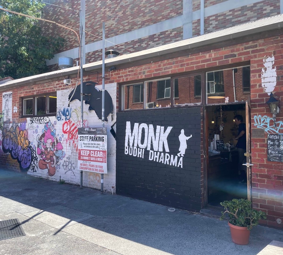 Storefront of Monk Bodhi Dharma, specialty coffee shop in Melbourne