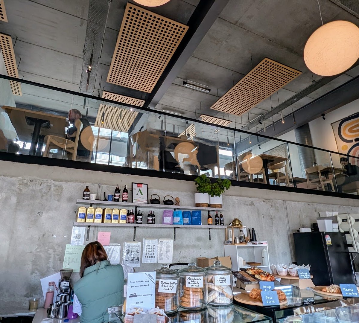 Interior of Benedict's, specialty coffee shop in Auckland