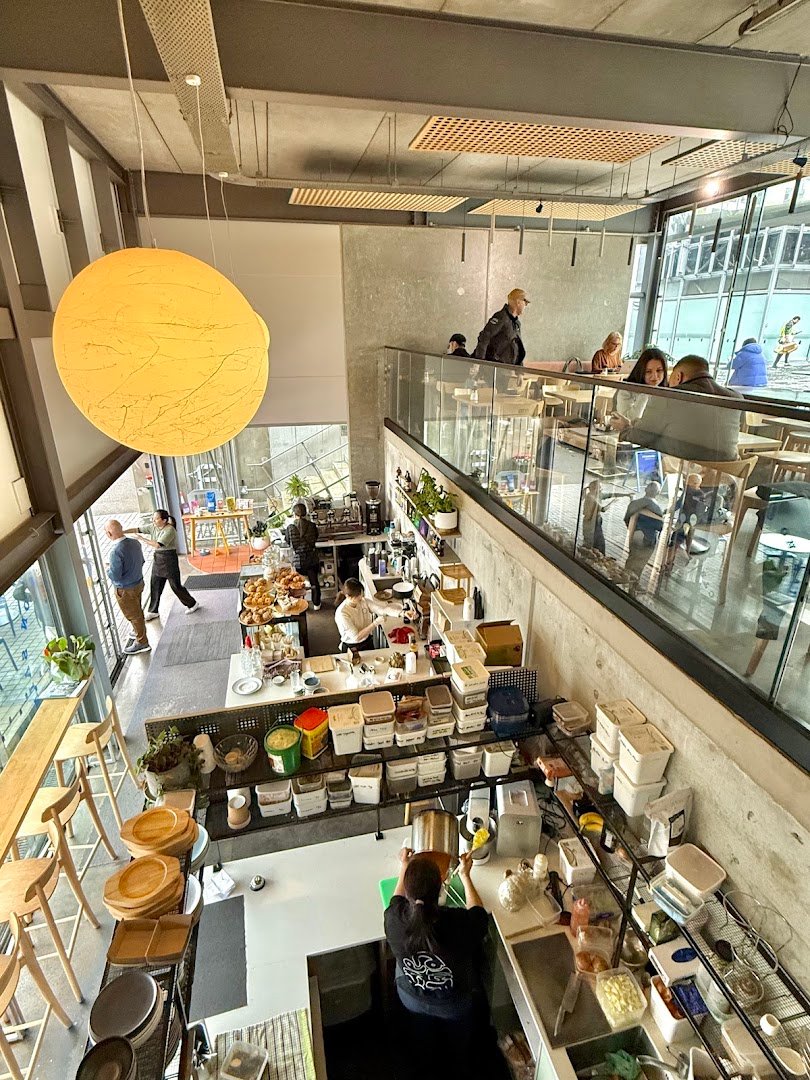 Interior of Benedict's, specialty coffee shop in Auckland